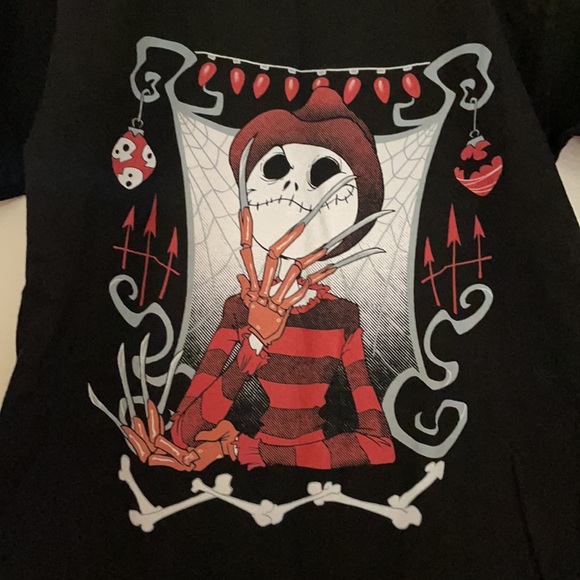Tee fury gallery tee shirt size small nightmare before Christmas and Freddy - Picture 2 of 3